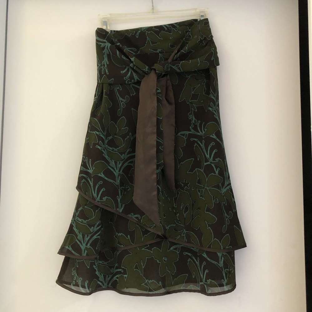 H&M | Ruffle Printed Skirt With Tie Size 6